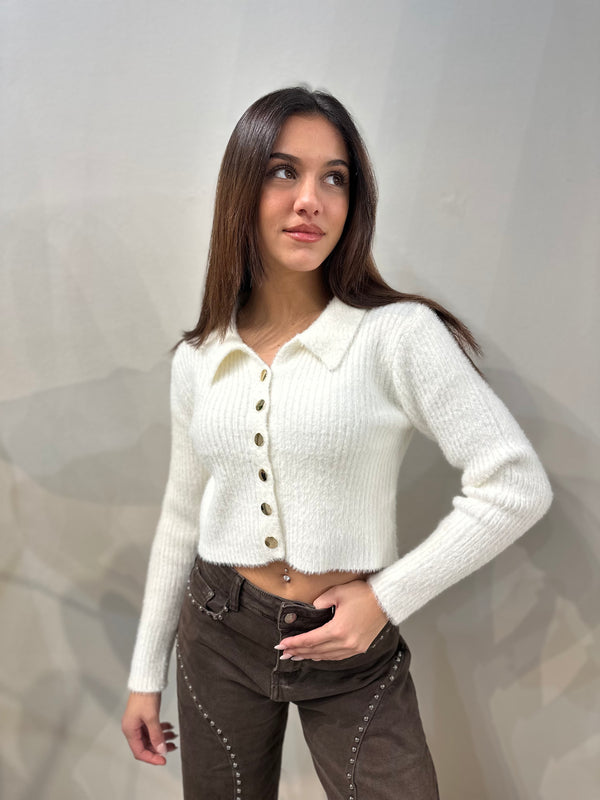 Maglioncino con bottoni oro