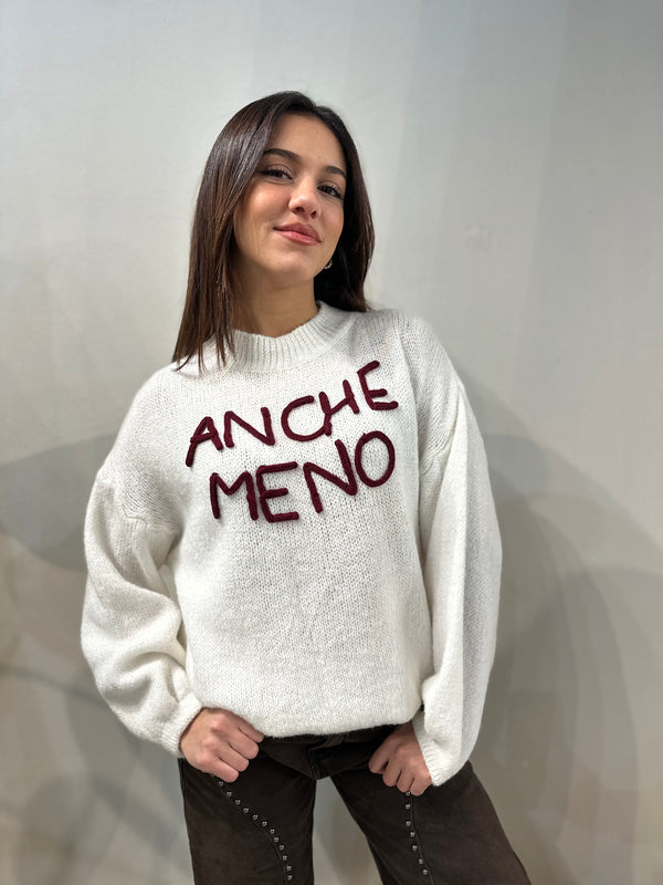 Maglione “anche meno” Panna
