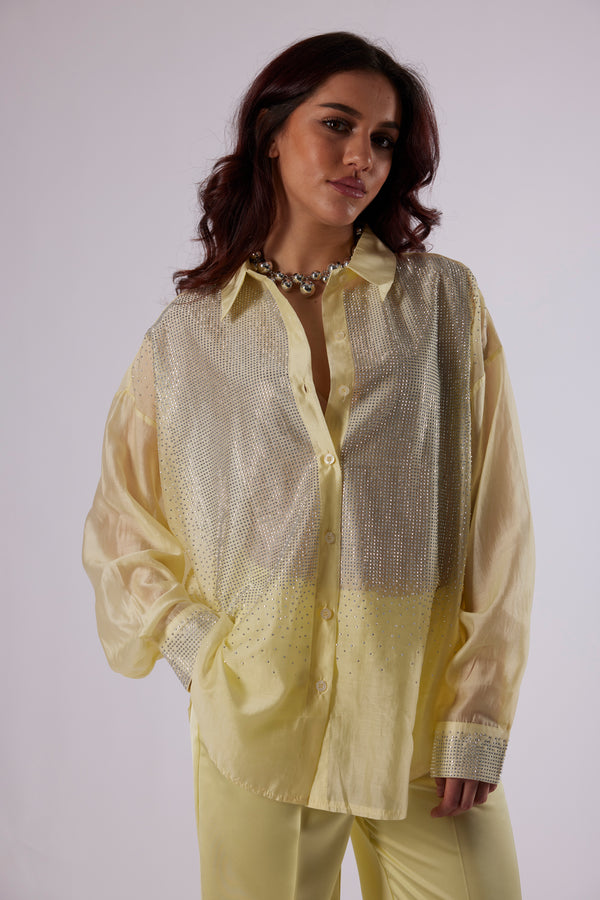 Camicia strass gialla