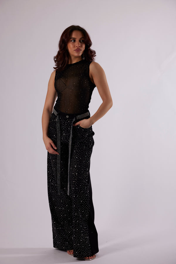 Jeans Carrie brillantino nero